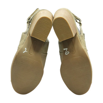 Brown Block Heel Sandals