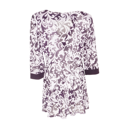 Purple Print Cardigan