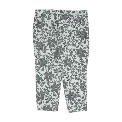 White Print Regular Pants