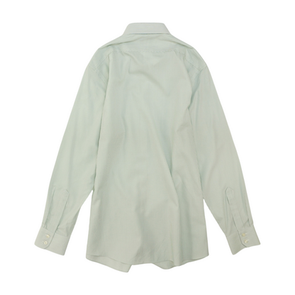 Green Striped Long Sleeve Button Down