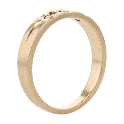 14K Yellow Gold Diamond Band Ring