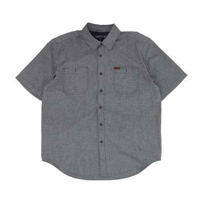 Blue Striped Short Sleeve Button Down