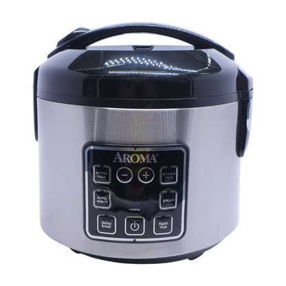Aroma Stainless Steel Digital Rice Cooker – Image 1