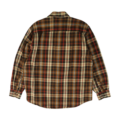 Brown Plaid Long Sleeve Button Down