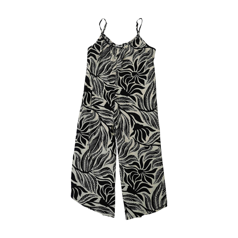 Black Tropical Jumpsuit