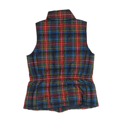 Navy Plaid Casual Vest