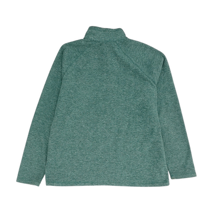 Green Solid 1/4 Zip Pullover