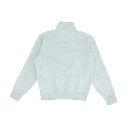 Gray Solid 1/4 Zip Pullover