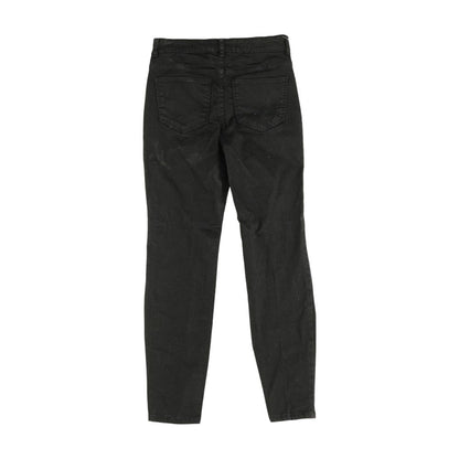Black Solid High Rise Skinny Leg Jeans