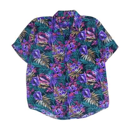 Multi Floral Short Sleeve Button Down