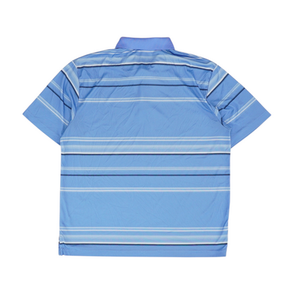 Blue Striped Short Sleeve Polo