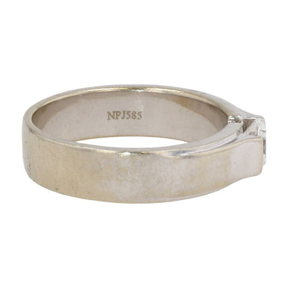 .50 ct 14K White Gold Tension Set Round Diamond Solitaire Band