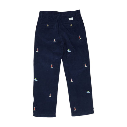 Navy Graphic Chino Pants