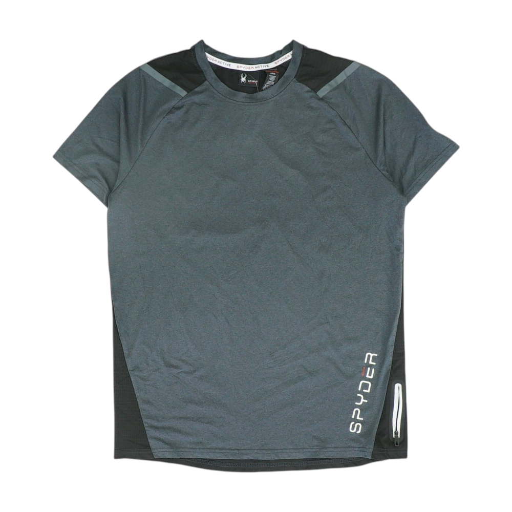 Gray Color Block Active T-Shirt