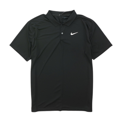 Black Solid Short Sleeve Polo