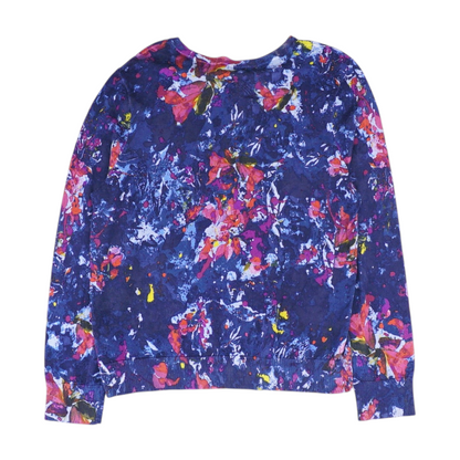 Navy Print Pullover Sweater