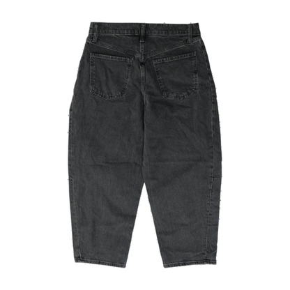 Black Petite Tapered Jeans