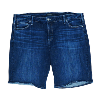 Blue Plus Solid Denim Shorts