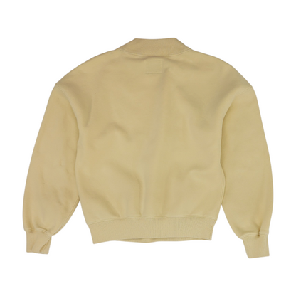 Yellow Solid Sweatshirt Pullover
