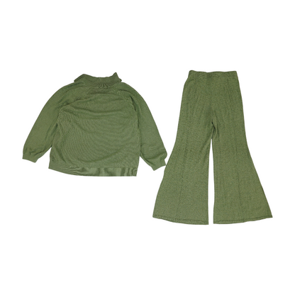 Green Solid Pant Set