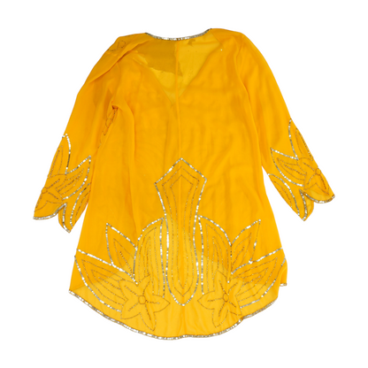 Yellow Solid Pant Set