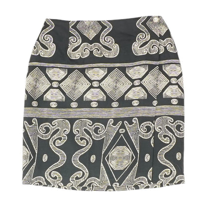 Black Geometric Mini Skirt