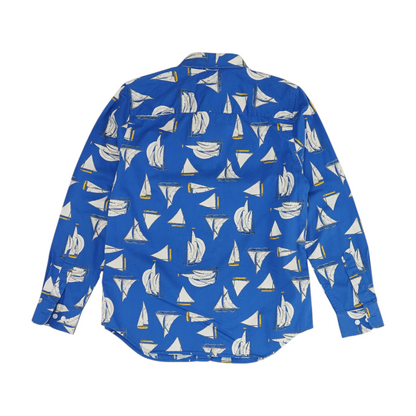 Blue Print Button Down