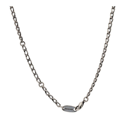 Antique Silver Tone EMO Pendant Necklace