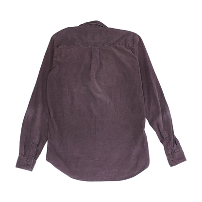Brown Solid Flannel Button Down
