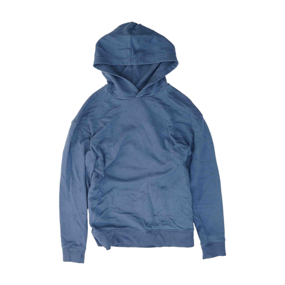Blue Solid Hoodie Pullover