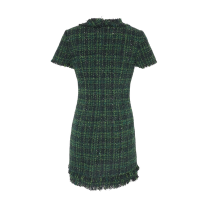 Green Plaid Mini Dress