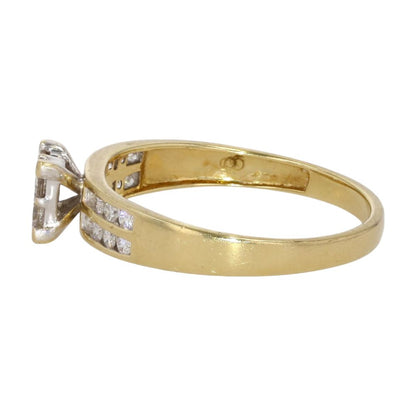 .33 ct 14K Gold Tension Set Princess Cut Diamond With Diamond Accents Ring