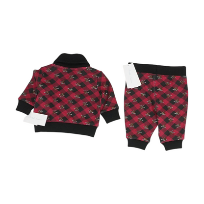 Red Check Long Sleeve Set