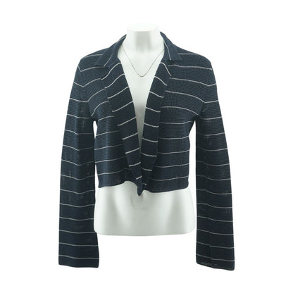 Navy Striped Cardigan Sweater