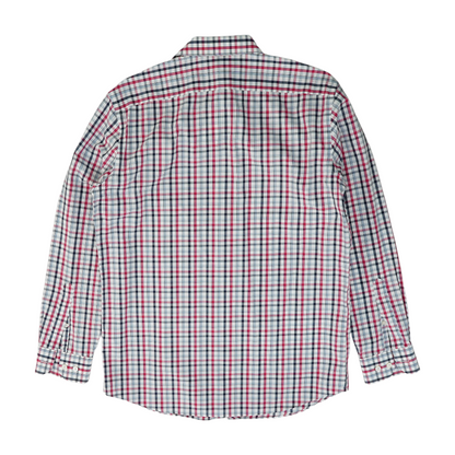 White Check Long Sleeve Button Down