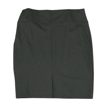 Charcoal Solid Midi Skirt