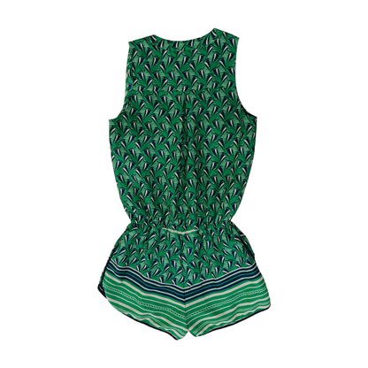 Green Graphic Romper