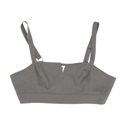 Gray Cropped Blouse