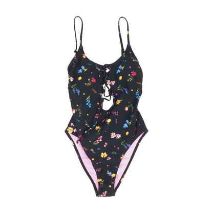 Black Floral One-Piece