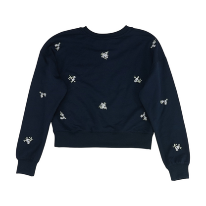 Navy Solid Sweatshirt Pullover
