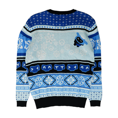 Blue Print Pullover Sweater