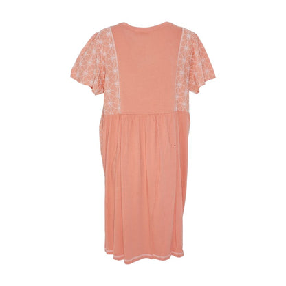 Coral Petite Embroidery Detail Midi Dress