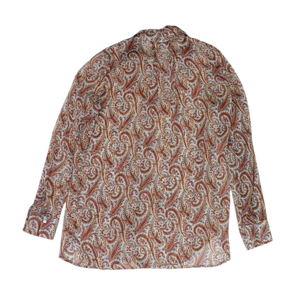 Beige Paisley Button Down