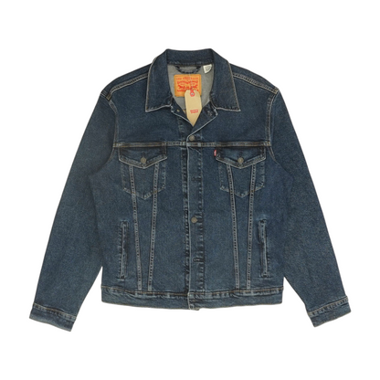 Blue Tall Solid Denim Jacket