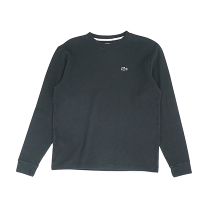 Black Solid Pajama Top