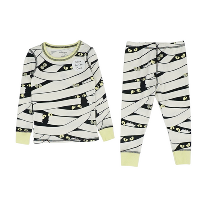 White Graphic Pajama Set