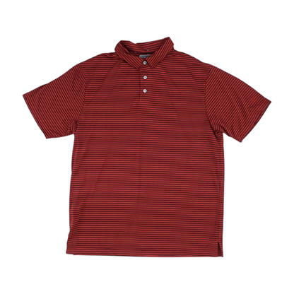 Red Striped Short Sleeve Polo