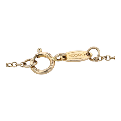 14K Yellow Gold Turquoise Chain Bracelet