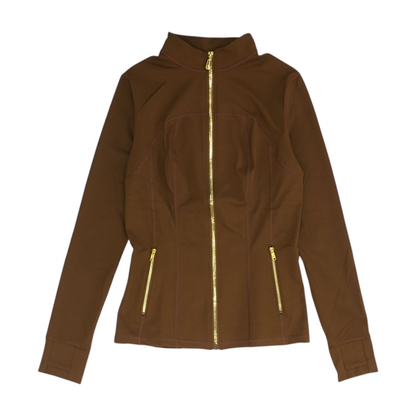 Brown Solid Active Jacket