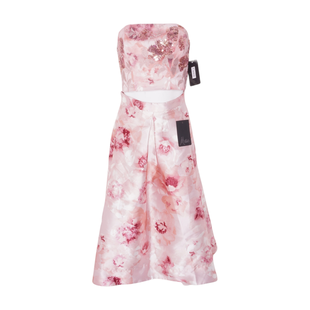 Pink Floral Skirt Set